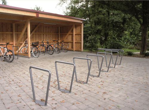 Poggia-biciclette a pavimento - TRAPEZIS - NORCOR MOB.URBAIN - per spazio pubblico / in acciaio / professionale