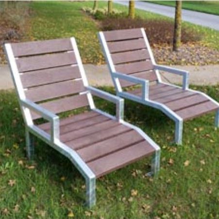 Lettino prendisole contemporaneo - RECYCLE - NORCOR MOB.URBAIN - in plastica riciclata / per edifici pubblici / per spazio pubblico