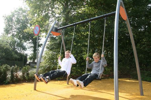 Altalena in HDPE - MK-QQ010 - Novum 4 Kids - in acciaio inossidabile / doppia