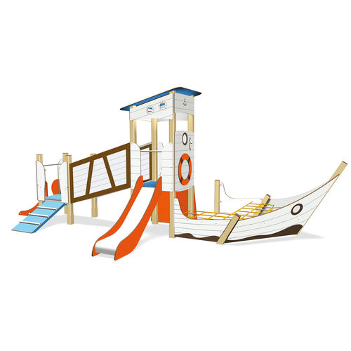 Struttura ludica per famiglie - ST-32-017 LE BATEAU - Transalp - per parco giochi / per spazi pubblici / in legno