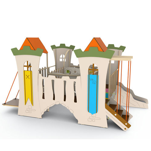 Struttura ludica per parco giochi - QUATRE TOURS CH&Acirc;TEAU 721 - Transalp - per enti locali / in legno / in metallo