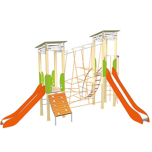 Struttura ludica per parco giochi - MON PARCOURS 2 TOURS 3735 - Transalp - per enti locali / in legno / in metallo