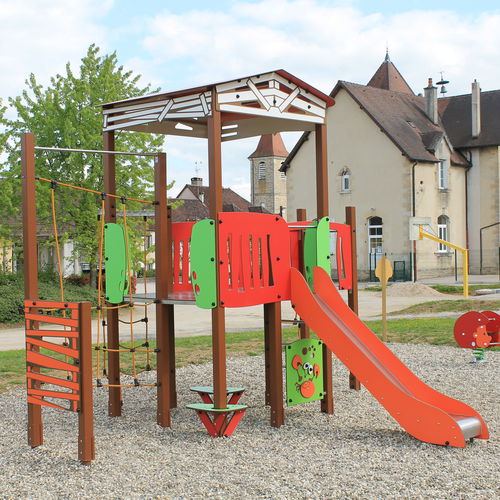 Struttura ludica per parco giochi - BIBOU : LA MAISON HAUTE - Transalp - per enti locali / in legno / in alluminio