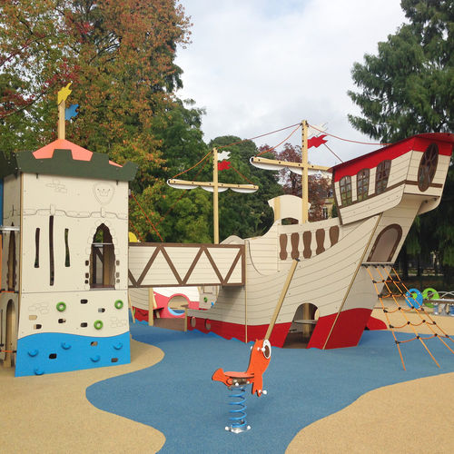 Struttura ludica per parco giochi - GALION 3690 - Transalp - per enti locali / in legno / in metallo