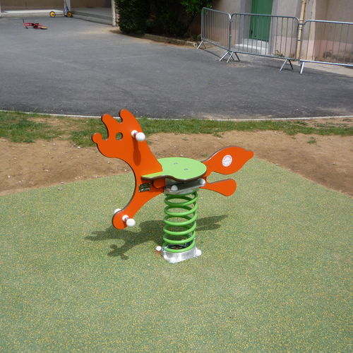 Gioco a molla in acciaio - BIBOU : GOUPIL - Transalp - in HPL / animale / monoposto