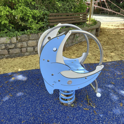 Gioco a molla in metallo - LE DAUPHIN - Transalp - in HPL / animale / monoposto