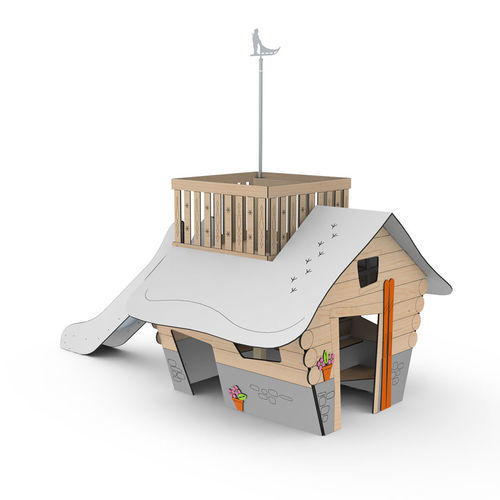 Casetta da gioco per parco giochi - LE CHALET - Transalp - per edifici pubblici / a pavimento