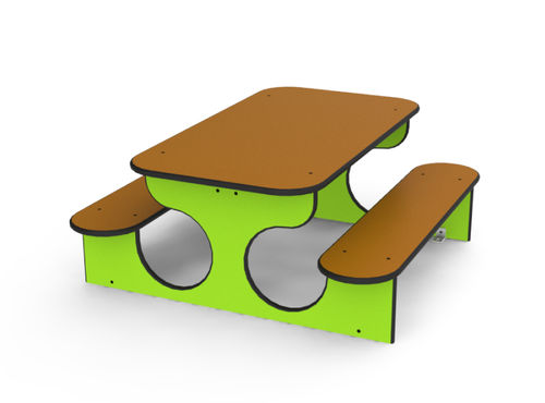 Set tavolo e panca contemporaneo - BIBOU : CLASSIQUE - Transalp - in HPL / per bambini / per esterni