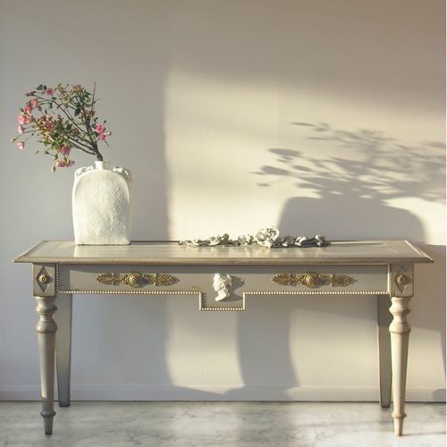 Consolle in stile - 741 B - MOISSONNIER - in legno laccato / in faggio / con supporto in faggio