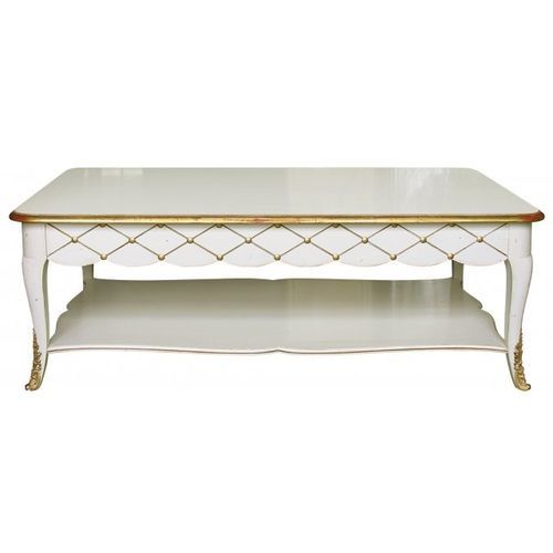 Tavolino basso in stile - 739 B - MOISSONNIER - in legno laccato / in faggio / con supporto in faggio