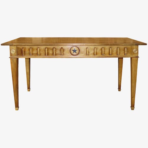 Tavolo in stile Luigi XVI - 652 series - MOISSONNIER - in noce / con supporto in noce / rettangolare