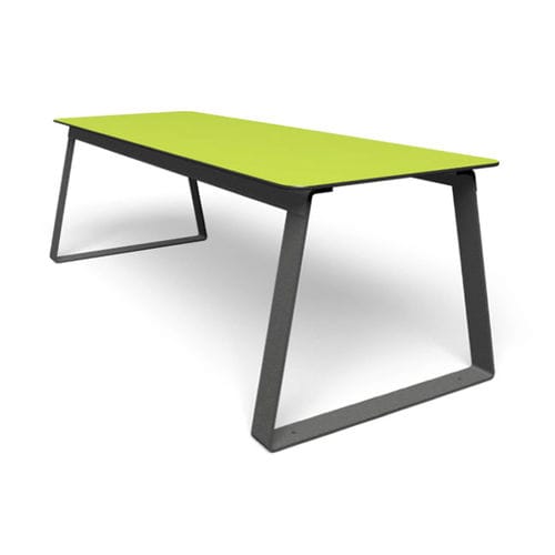 Tavolo contemporaneo - SUPERFLY  - miramondo - in metallo / con supporto in metallo / rettangolare