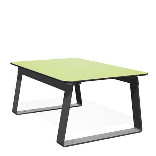 Tavolino basso contemporaneo - SUPERFLY  - miramondo - in metallo / in HPL / con supporto in acciaio