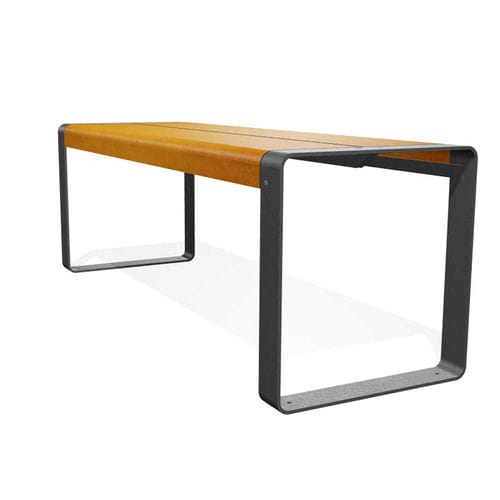 Tavolo contemporaneo - LA SUPERFINE  - miramondo - in metallo / in HPL / con supporto in metallo