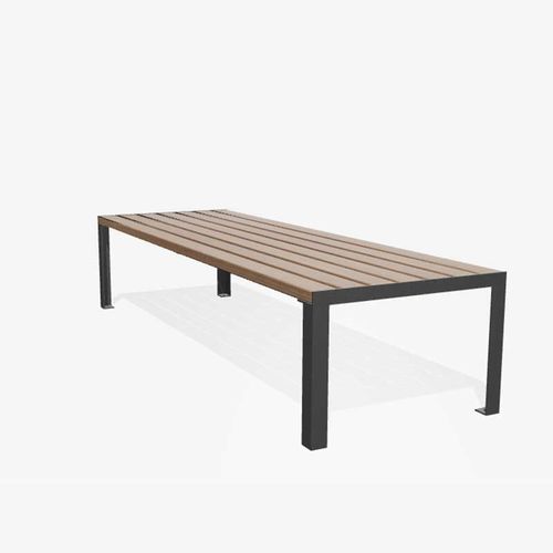 Tavolino basso classico - LA STRADA - miramondo - in legno / con supporto in metallo / rettangolare