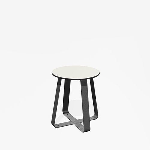 Sgabello design minimalista - HOT DOT - miramondo - in HPL / in acciaio galvanizzato / in acciaio con rivestimento a polvere