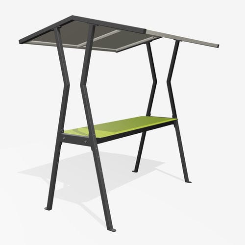 Tavolo da picnic contemporaneo - ROOFUS - miramondo - in acciaio galvanizzato / in acciaio con rivestimento a polvere / in HPL