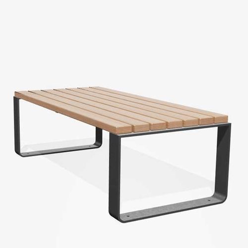 Tavolino basso contemporaneo - MAYFIELD  - miramondo - in legno / con supporto in metallo / rettangolare