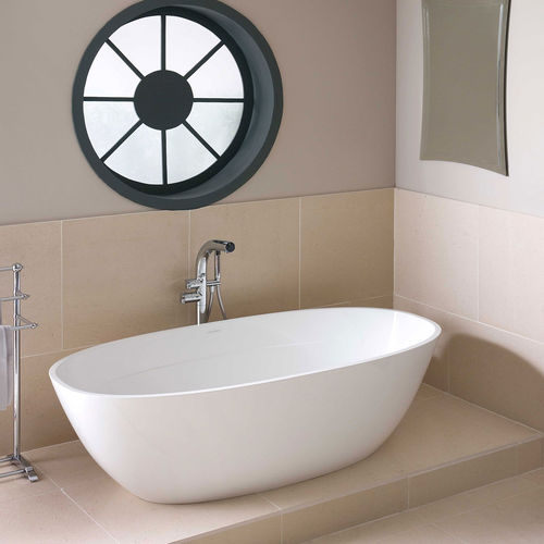 Vasca da bagno ovale - TERRASSA - Victoria + Albert - ad isola / per ambiente abitativo / in resina