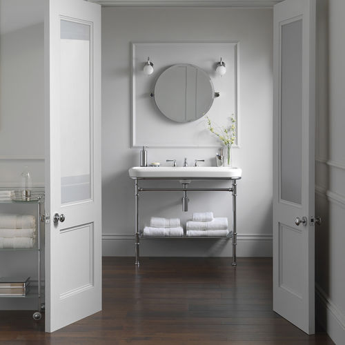 Supporto per lavabo in cromo - METALLO 100 - Victoria + Albert - in vetro
