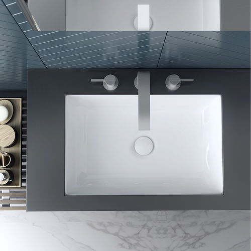 Lavabo da incasso - KALDERA 56 - Victoria + Albert - in pietra calcarea / in resina / rettangolare