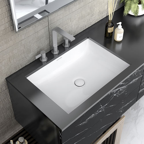 Lavabo da incasso - KALDERA 62 - Victoria + Albert - in pietra calcarea / in resina / rettangolare