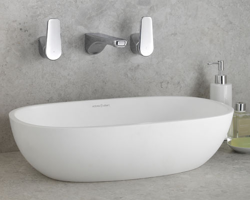 Lavabo da appoggio - BARCELONA 55 - Victoria + Albert - in pietra calcarea / in resina / personalizzabile