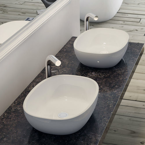 Lavabo da appoggio - BARCELONA 64 - Victoria + Albert - in pietra calcarea / in resina / personalizzabile