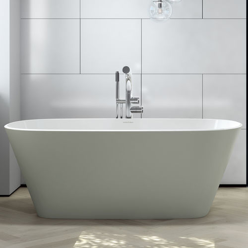 Vasca da bagno ovale - VETRALLA 1500 - Victoria + Albert - ad isola / per ambiente abitativo / in resina