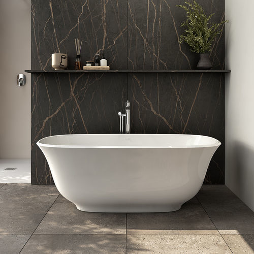 Vasca da bagno ovale - AMIATA 1500 - Victoria + Albert - ad isola / per ambiente abitativo / in composito