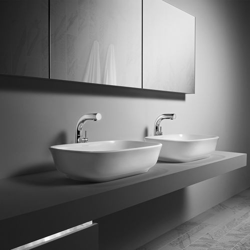 Lavabo da appoggio - AMIATA 60  - Victoria + Albert - in pietra calcarea / in resina / personalizzabile
