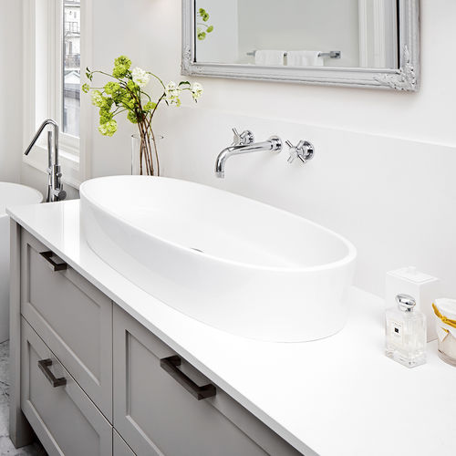Lavabo da appoggio - IOS 80 - Victoria + Albert - in pietra calcarea / in resina / personalizzabile