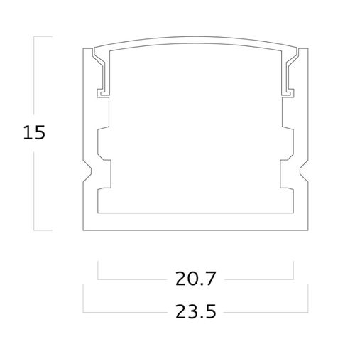Profilo luminoso da incasso - EXT03 - Metalmek Illuminazione - LED / in alluminio / contract