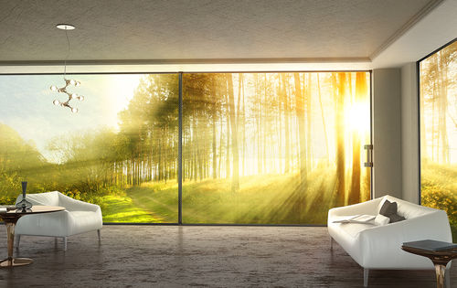 Sistema scorrevole per porta - SUPREME S650 e-MOTION - ALUMIL - per porta in vetro