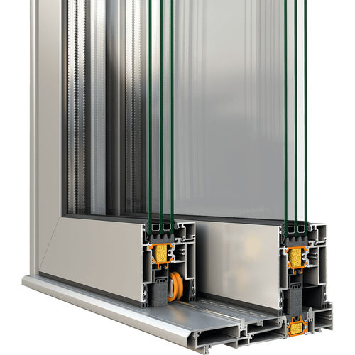 Sistema scorrevole in alluminio - SUPREME S700 - ALUMIL - per porta in vetro / corridori a scomparsa / per uso residenziale