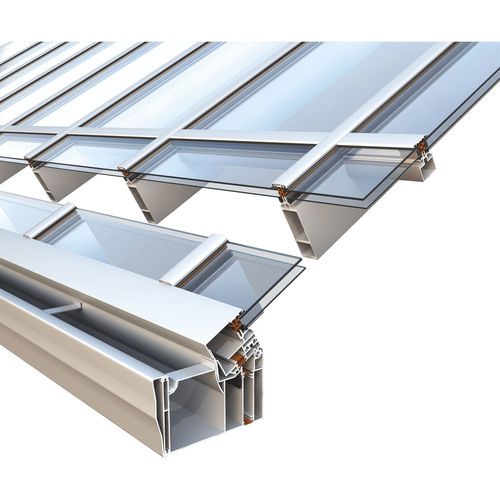 Copertura vetrata fissa - SMARTIA M10800 - ALUMIL - in alluminio / isolante / piramidale