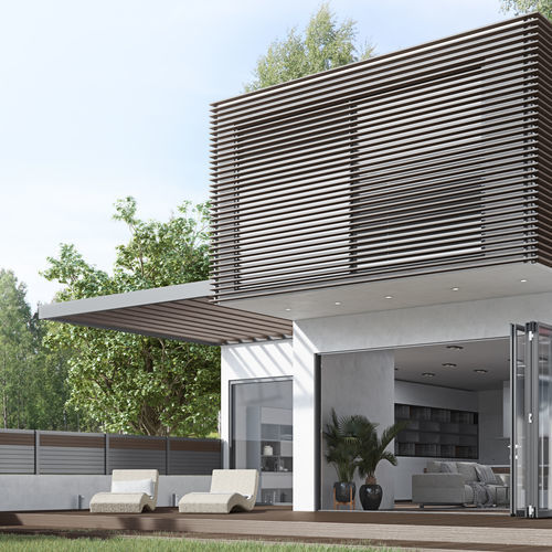 Tendone parasole per uso residenziale - WOODALUX - ALUMIL