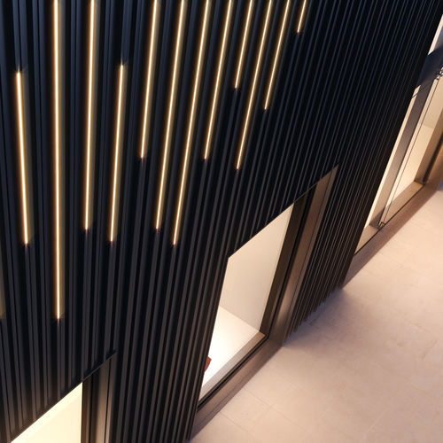 Rivestimento di facciata in pannelli - SMARTIA Barcode - ALUMIL - in alluminio / verticale / orizzontale