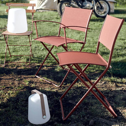 Sedia contemporanea - PLEIN AIR  - FERMOB - da giardino / in Batyline® / in ghisa di alluminio