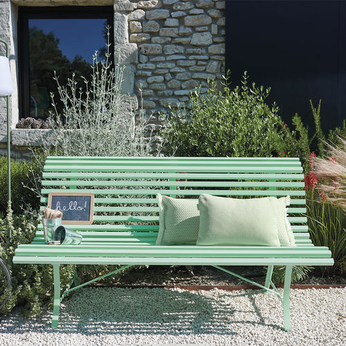 Panca da giardino contemporanea - LOUISIANE - FERMOB - in acciaio / in alluminio / con schienale