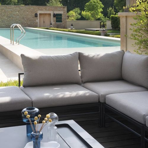 Divano modulare - RIVAGE - FERMOB - contemporaneo / da esterno / in tessuto