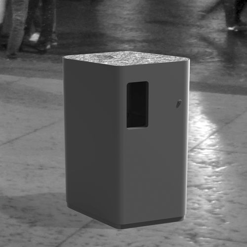 Portarifiuti pubblico - ADJAYE - LARUS DESIGN - da appoggio / in acciaio / per esterni