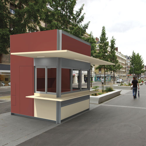 Chiosco da catering - URB  - LARUS DESIGN - per giornali / da esterno / in acciaio