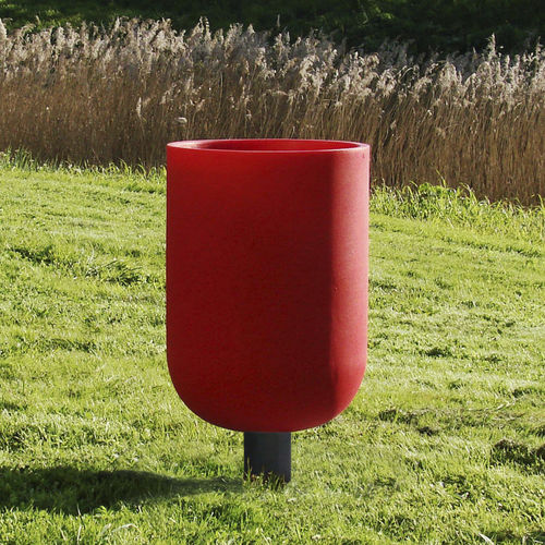 Portarifiuti pubblico - TOM - LARUS DESIGN - da incasso / in acciaio / in plastica