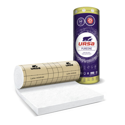 Isolante termo-acustico - PUREONE : PURE 35 QP - URSA France - in lana di vetro / in rotoli / per muro