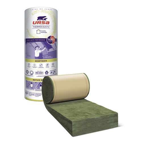 Isolante termo-acustico - THERMOCOUSTIC 35 QPL - URSA France - in lana di vetro / in rotoli / per tetto