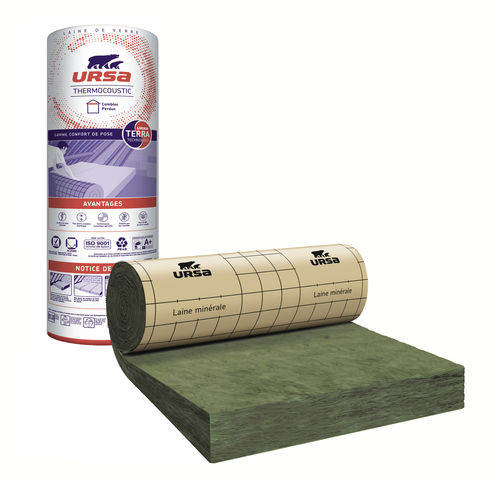 Isolante termo-acustico - THERMOCOUSTIC : 38 RP - URSA France - in lana di vetro / in rotoli / per soffitto