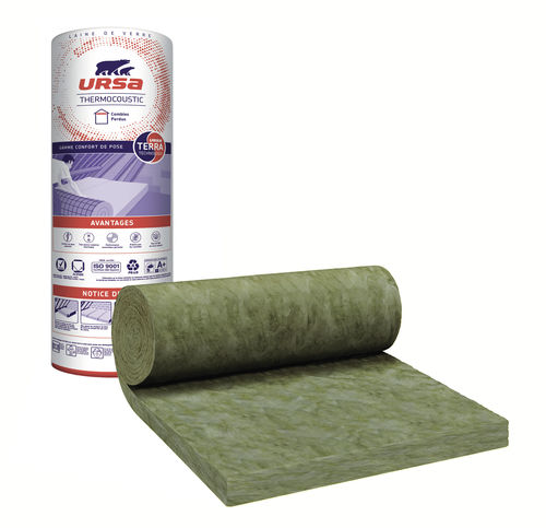 Isolante termo-acustico - THERMOCOUSTIC : 40 RN - URSA France - in lana di vetro / in rotoli / per soffitto