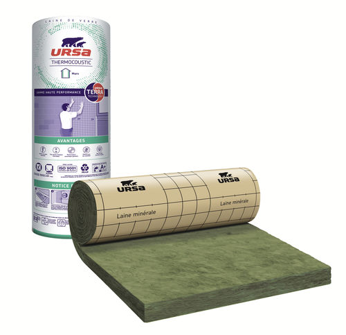 Isolante termo-acustico - THERMOCOUSTIC : 32 QP - URSA France - in lana di vetro / in rotoli / per muro