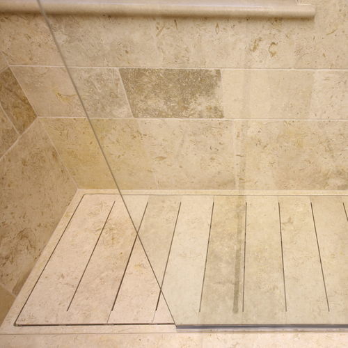 Piatto doccia pietra di Gerusalemme - Pietra di gerusalemme - rettangolare / altre forme / rialzato
